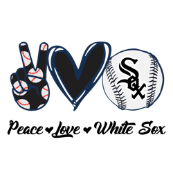 peace love white sox baseball vector, chicago white sox shirt svg, gift for mlb svg diy craft svg file for cricut