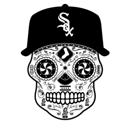 sugar skull white sox baseball vector, chicago white sox shirt svg, gift for mlb svg diy craft svg file for cricut