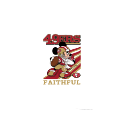 49ers faithful mickey mouse svg, san francisco 49ers logo svg, nfl svg, sport svg, football svg, digital download