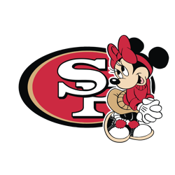 san francisco 49ers minnie mouse svg, san francisco 49ers logo svg, nfl svg, sport svg, football svg, digital file-8