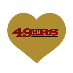 49ears heart logo svg, san francisco 49ers logo svg, nfl svg, sport svg, football svg, digital download