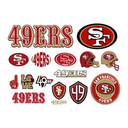 san francisco 49ers svg bundle, san francisco 49ers logo svg, nfl svg, sport svg, football svg, digital download-3