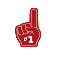 number 1 finger svg, san francisco 49ers logo svg, nfl svg, sport svg, football svg, digital download-21
