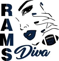 rams girl diva svg, los angeles rams svg, nfl svg, sport svg, football svg, digital download