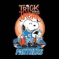 snoopy trick or treat carolina panthers svg, nfl svg, sport svg, football svg, digital download