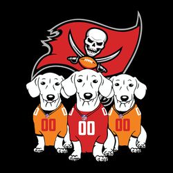 dachshund dog fan tampa bay buccaneers svg, nfl svg, sport svg, football svg, digital download