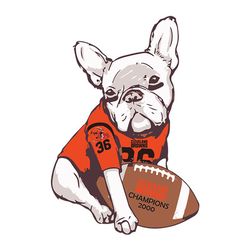 pug dog fan cleveland browns svg, nfl svg, sport svg, football svg, digital download