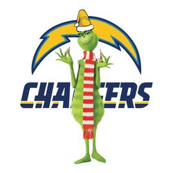 grinch christmas los angeles chargers svg, nfl svg, sport svg, football svg, digital download