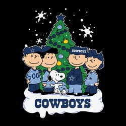 the peanuts movie christmas tree dallas cowboys svg, nfl svg, sport svg, football svg, digital download