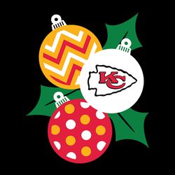 christmas ornaments kansas city chiefs svg, nfl svg, sport svg, football svg, digital download