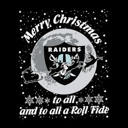 merry christmas to all and to all a roll tide las vegas raiders svg, nfl svg, sport svg, football svg, digital download