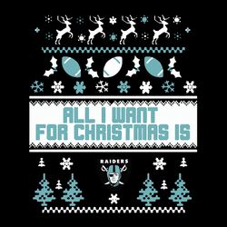 all i want for christmas is las vegas raiders svg, nfl svg, sport svg, football svg, digital download