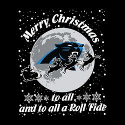 merry christmas to all and to all a roll tide carolina panthers svg, nfl svg, sport svg, football svg, digital download