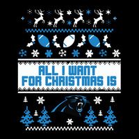 all i want for christmas is carolina panthers svg, nfl svg, sport svg, football svg, digital download