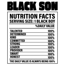 black son nutrition facts svg, black history month svg, african american svg, black history svg, melanin svg