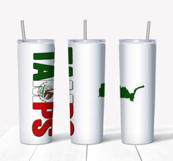 tamps mexico flag tumbler wrap, 20oz tumbler wrap, tumbler wrap png, digital download