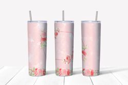 red floral frame watercolor tumbler wrap, 20oz tumbler wrap, tumbler wrap png, digital download