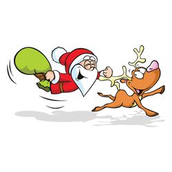 funny of santa and reindeer flying royalty christmas svg, merry christmas svg, santa svg, holidays svg, digital download