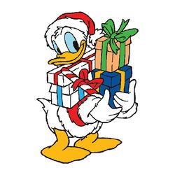 donald duck christmas svg, disney christmas svg, donald duck clipart, santa svg, holidays svg, digital download-2