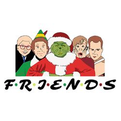 christmas movie friends svg, friends christmas svg, characters friends svg, merry friendsmas svg, instant download