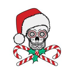 sugar skull santa christmas svg, merry christmas svg, skull clipart, holidays svg, cricut file, digital download