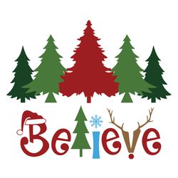 believe christmas tree svg, merry christmas svg, santa svg, tree clipart, winter svg, holidays svg, digital download