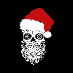 day of the dead sugar skull with santa hat christmas svg, christmas svg, sugar skull svg, cricut file, digital download