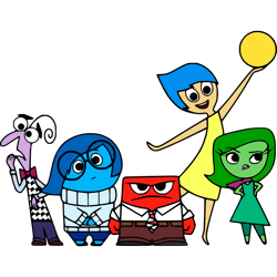 inside out characters svg, inside out clipart, inside out svg png, anger joy sadness embarrassment anxiety -1