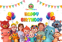 cocomelon happy birthday png transparent images, cocomelon family png, cocomelon birthday png, digital download