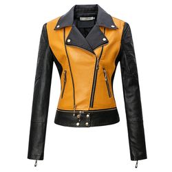 leather jacket women autumn coat and jacket - brown leather coat women - brown leather jacket long