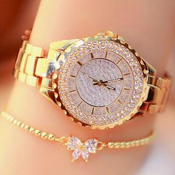 2pcs/set watch jewelry set women's quartz rhinestones watch - valentine's day gift - best watches