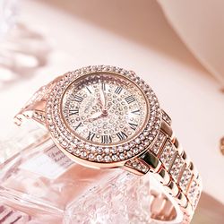 stylish watch luxury rhinestone bracelet analog watches set wristwatch for women - best watches - valentines day gift