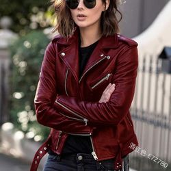 women's leather coat women - leather jacket - new dress - lady leather jacket