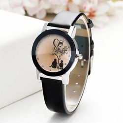 women watch rhinestone romantic ladies - leather strap watch - valentines day gift