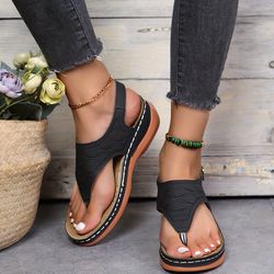 women's thone wedge sandals women - casual retro shoes