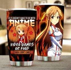 anime stainless steel tumbler, tumbler cups for coffee or tea, great gifts for thanksgiving birthday