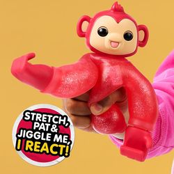 hug hang zoogooz mookie monkey. an interactive electronic squishy stretchy toy pet