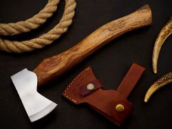 handmade throwing axe, viking style axe, outdoor survival tool, camping hatchet, rustic decor