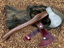custom handmade damascus axe