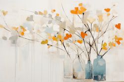printable digital download abstract flowers floral gifts 306 bedroom living room nursery room clipart jpg