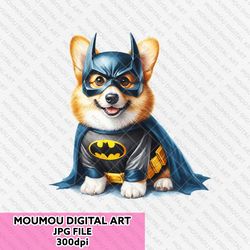 corgi cosplay batman png, corgi dog, disney, disney design, disney png, dc comic, dog lover, digital downloads,