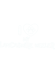i love my lancashire heeler dogsimple white text with pawheart active