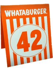 whataburger table tent