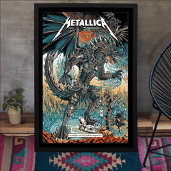 metallica tour 2023 sofi stadium poster rock band portrait unframed new poster