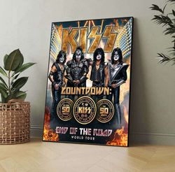 kiss band tour 2023 poster music tour poster unframed paper wall decor gift fan