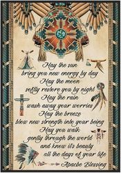 apache blessing native american poster gift indigenous pride wall art home decor