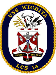 uss wichita (lcs 13) crest fitted scoop