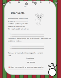 letter for kids to santa claus