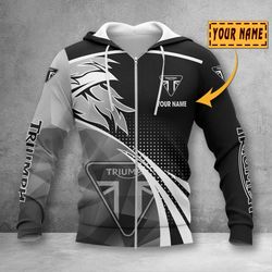 triumph motorcycles hoodie 3d all over printed for gift full size