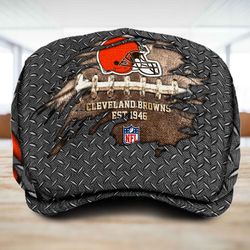 cleveland browns jeff cap, ivy cap, flat cap, driving cap, golf cap, cleveland browns full print 3